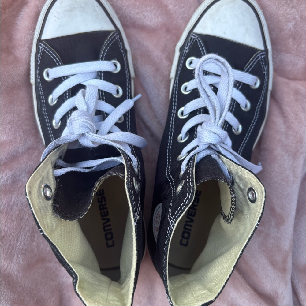 Converse Women’s Black and White High-Top Sneakers